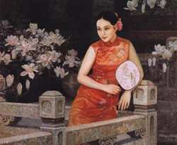 A Lady in Her Back Yard YiDing Wang